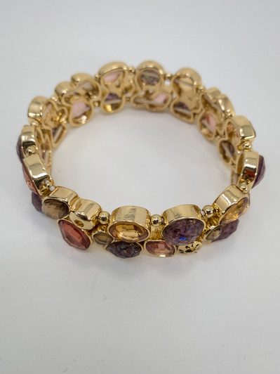 Anne Klein Women Multi Color Stone Stretch Bracelet (18982884-P)