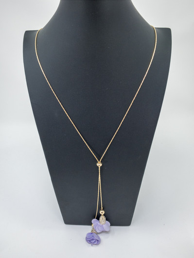 International Concepts Women Lilac Flowers Pendant Necklace (16235801-P)