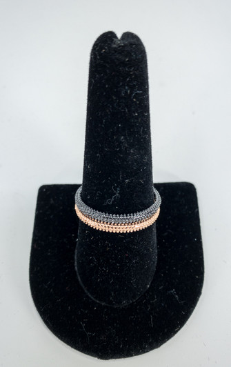 International Concepts Women Grey & Pink Duo Band Ring (13221908-P)