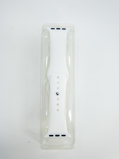 Olivia Pratt Unisex White Silicone 38Mm Sport Band For Apple Watch (18547265-P)