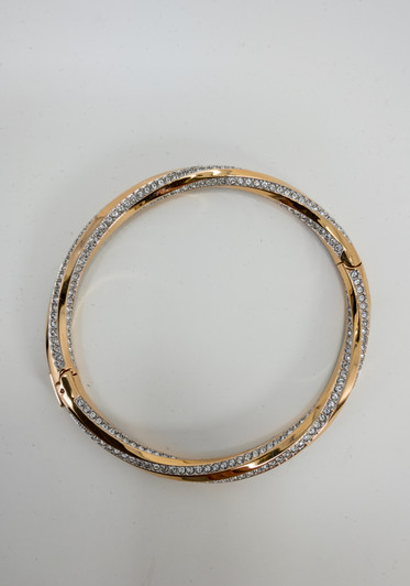 Swarovski Women Rust Gold Tone Bangle Bracelet (15170982-P)