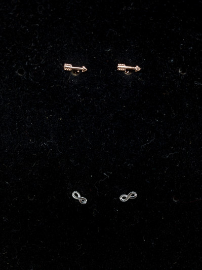 Unwritten Women Arrow & Infinity Duo Stud Earrings (10213916-P)