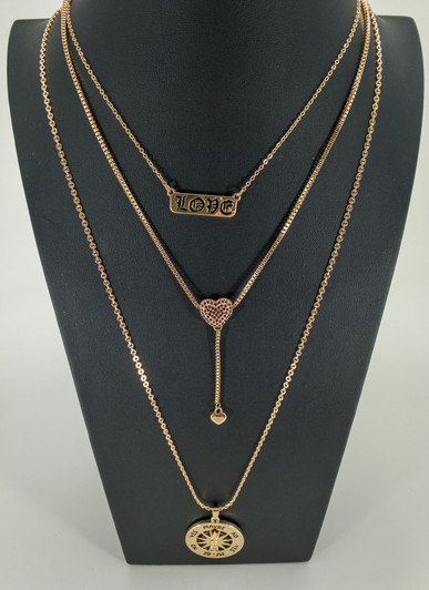 Steve Madden Women Heart Love Layered Set Necklace (17596369-P)