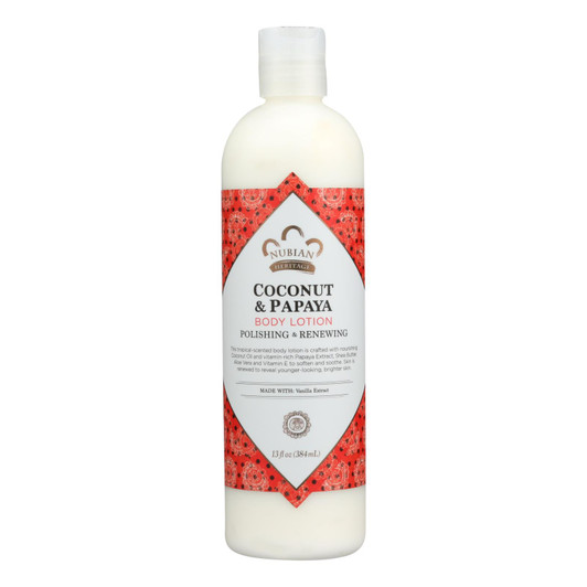 Nubian Heritage Lotion - Coconut and Papaya - 13 oz