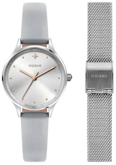 Oui Me Bichette Silver Dial Leather Strap Quartz ME010168 Women's Watch