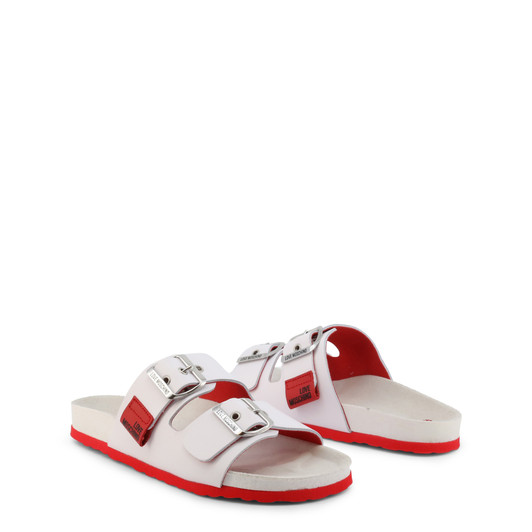 Love Moschino Women Leather Sandals, White (125720)