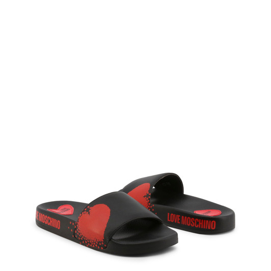 Love Moschino Women Polyurethane Flip Flops, Black (125712)