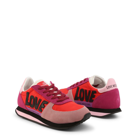 Love Moschino Women Nylon Sneakers, Red (125711)