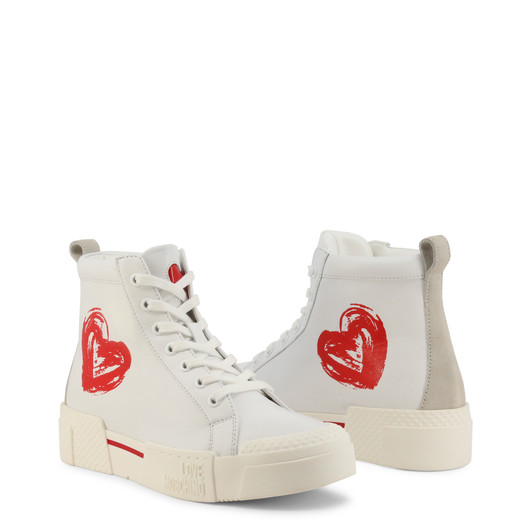 Love Moschino Women Leather Sneakers, White (122628)