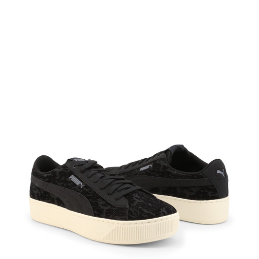 Puma Women Leather Sneakers, Black (120551)
