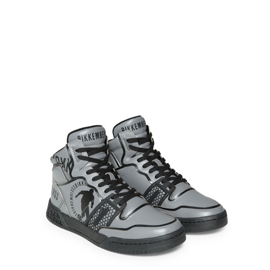 Bikkembergs Men Leather Sneakers, Grey (114933)