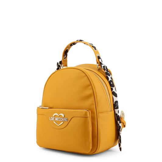 Love Moschino Women Polyurethane Rucksacks, Yellow (122695)