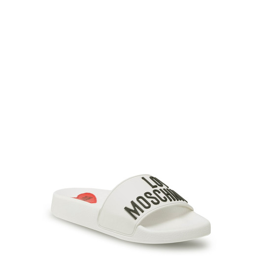 Love Moschino Women PVC Flip Flops, White (135856)