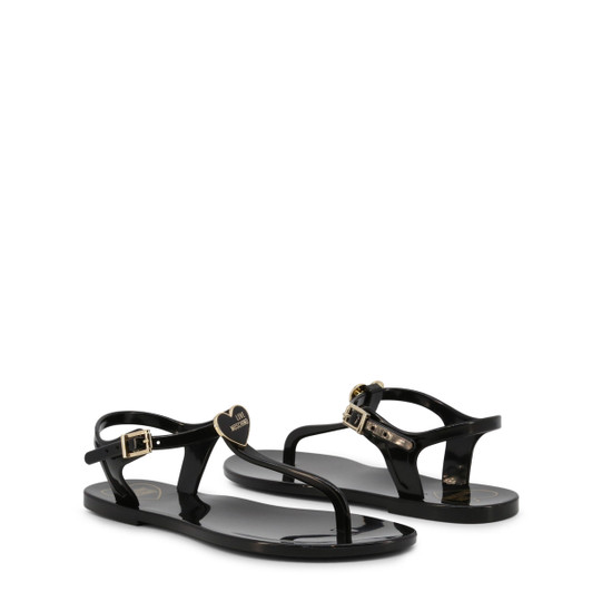 Love Moschino Women PVC Sandals, Black (135851)