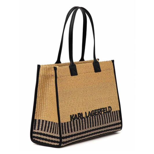 Karl Lagerfeld Women Polyurethane Shopping bags, Black (136157)