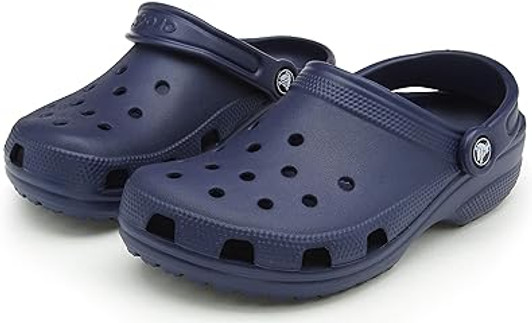 Crocs Unisex-Adult Classic Clogs, 7 Women / 5 Men, Navy Blue
