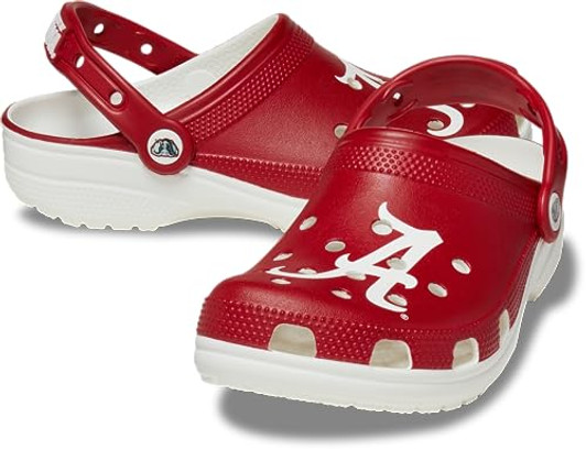 Crocs Unisex Classic Collegiate Clogs, Alabama, 10 Women/8 Men