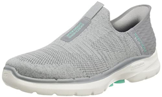 Skechers Women's Hands Free Slip-Ins Go Walk 6-Fabulous View Sneaker, Gray, 6.5