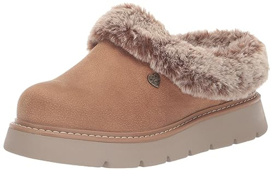 Skechers BOBS Women's Keepsakes Lite-Cozy Blend Slipper, Chestnut, 8.5