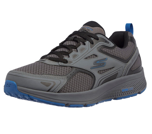 Skechers mens Gorun Consistent - Athletic Workout Running Walking Shoe With Air Cooled Foam Sneaker, Charcoal/Blue, 11 X-Wide US