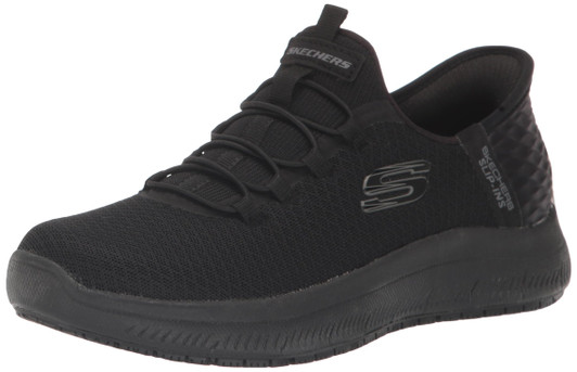 Skechers Women's Hands Free Slip-Ins Summits SR Food Service Shoe, BBK, 8.5 Wide