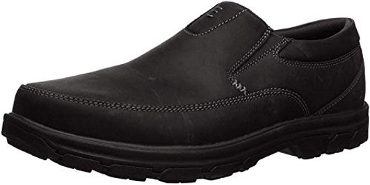 Skechers USA Men's Segment The Search Slip On Loafer,Black Leather,9 M US