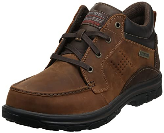 Skechers USA Men's Segment Melego Ankle Bootie,Dark Brown,12 2W US