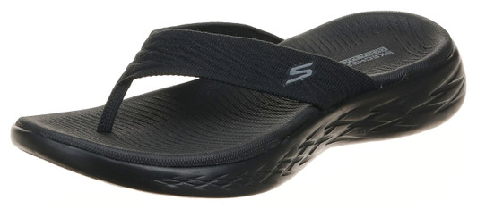Skechers womens On-the-go 600 - Sunny Flip Flop, Black, 6 US