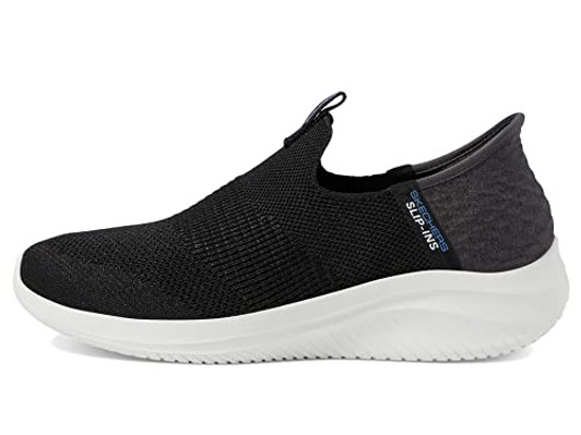 Skechers Women's Hands Free Slip Ins Ultra Flex 3.0 Smooth Step Sneaker, Black, 7