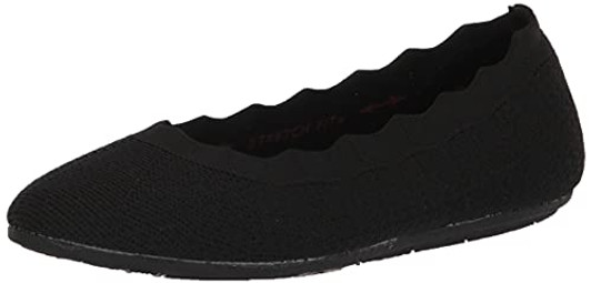 Skechers Modern Comfort Women's Women's Cleo 2.0-Love Spell Loafer Flat, Black, 8.5