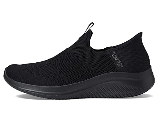 Skechers Sport Women's Women's Hands Free Ultra Flex 3.0 Cozy Streak Sneaker, Black, 8.5 Wide