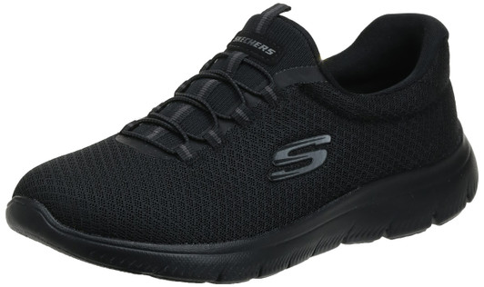 Skechers womens Summits Sneaker, Black, 8 Wide US