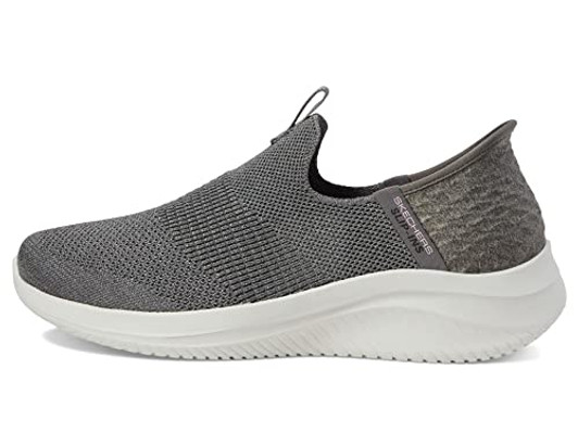 Skechers Women's Hands Free Slip Ins Ultra Flex 3.0 Smooth Step Sneaker, Grey, 7.5