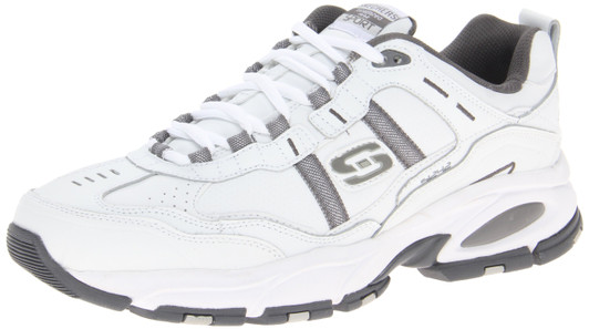 Skechers Sport Men's Vigor 2.0 Serpentine Oxford,White/Charcoal,12 2E US