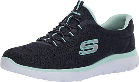 Skechers Sport Women's Summits Sneaker,navy aqua,11 W US