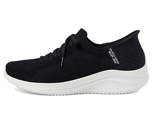 Skechers Sport Women's Women's Hands Free Ultra Flex 3.0 Brilliant Path Sneaker, Black, 10 Wide