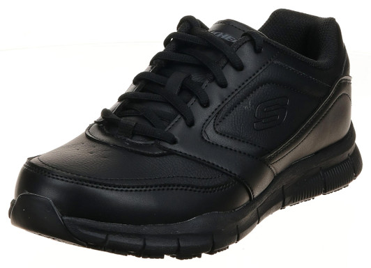 Skechers Men's Nampa Food Service Shoe, Black, 9 Wide
