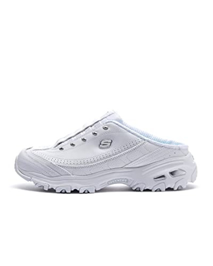 Skechers Sport Women's Bright Sky Fashion Sneaker, White/Silver, 6 M US