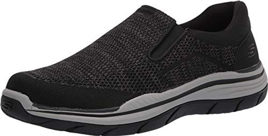 Skechers Men's Expected 2.0-Arago Slip On Canvas Loafer, Black, 11 Medium US