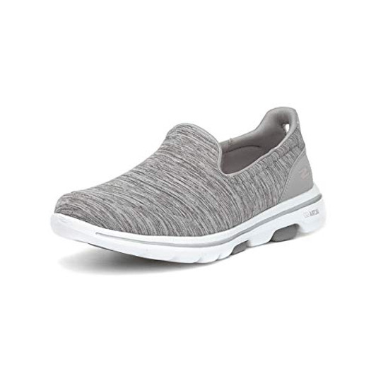 Skechers Women's Go Walk 5 Honor Sneaker, Grey, 7.5 Wide