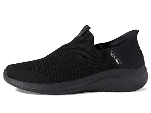 Skechers Men's Ultra Flex 3.0 Smooth Step Slip-in Loafer, Black/Black, 10.5 Wide
