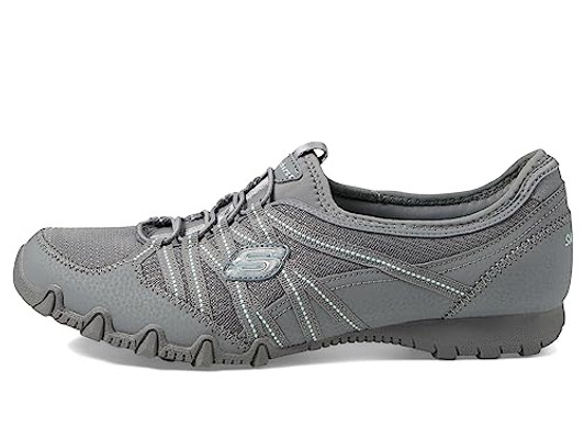 SKECHERS Women's Bikers LITE-RELIVE Sneaker, Grey, 8.5
