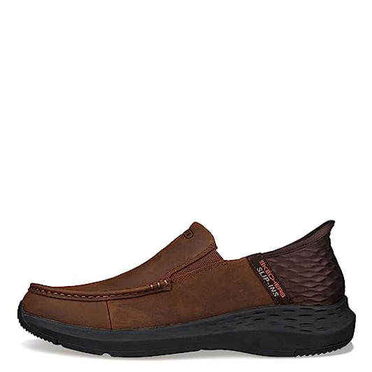 Skechers Men's Parson-Oswin Slip-in Moccasin, Brown, 10