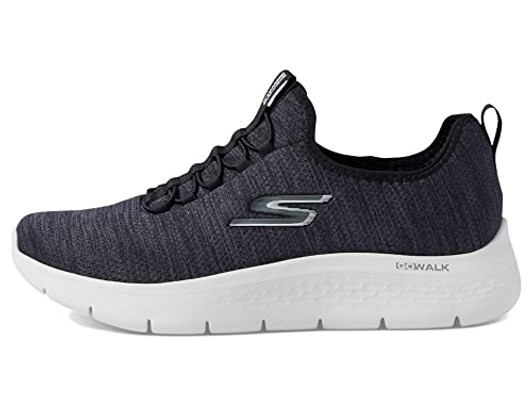 Skechers Men's Gowalk Flex-Athletic Slip-On Casual Walking Shoes with Air Cooled Foam Sneakers, Black/White 2, 10.5
