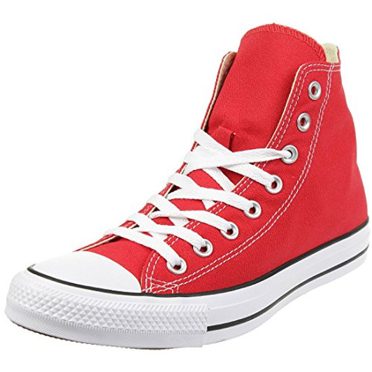 Chuck Taylor All Star Canvas High Top, Red, 5.5 US