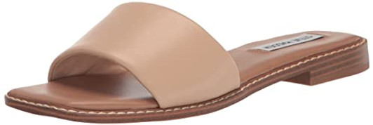 Steve Madden Women's Sandra Sandal, Tan Leather, 8.5