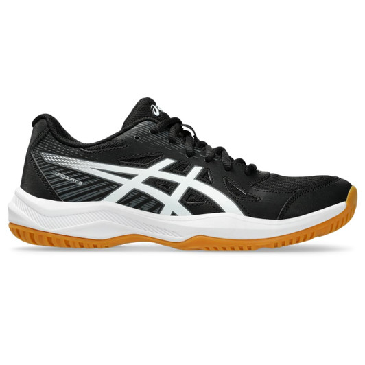 ASICS Women's Upcourt 6 Volleyball Shoes, Black/White, 9.5
