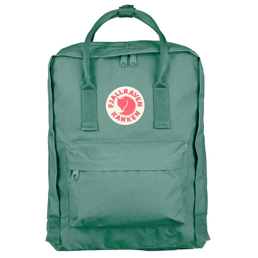 Fjällräven Kånken Unisex Travel Backpack - Side Slip Pocket - Adjustable Shoulder Straps - Dual Top Handles Frost Green One Size One Size