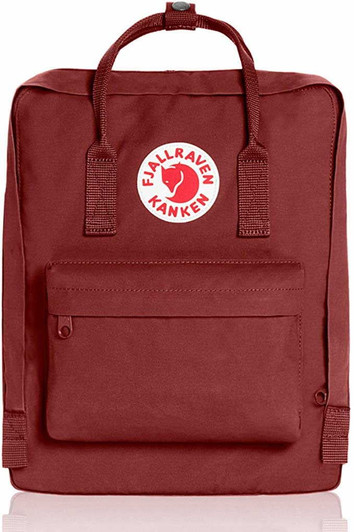 Fjällräven Kånken Unisex Travel Backpack - Side Slip Pocket - Adjustable Shoulder Straps - Dual Top Handles Ox Red One Size One Size