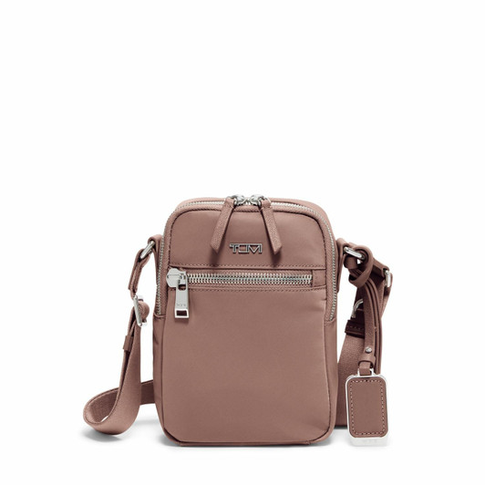 TUMI - Voyageur Persia Crossbody - Nylon Crossbody Travel Shoulder Bag for Women & Men - Stain- & Water-Resistant Fabric - Light Mauve